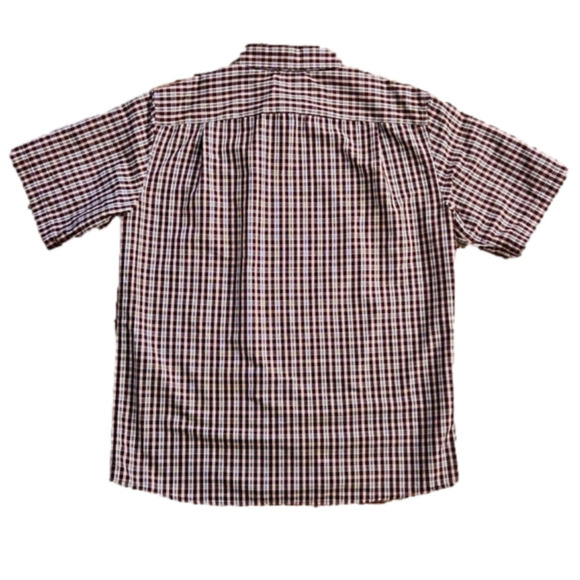 Eddie Bauer Maroon Plaid Button Down Shirt - Picture 2 of 7